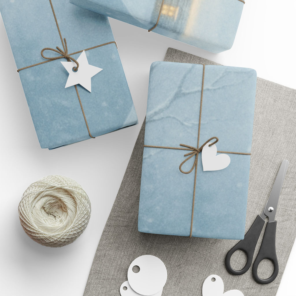 Winter Wonderland Wrapping Paper - Cozy Cabin Design for Holidays & Celebrations