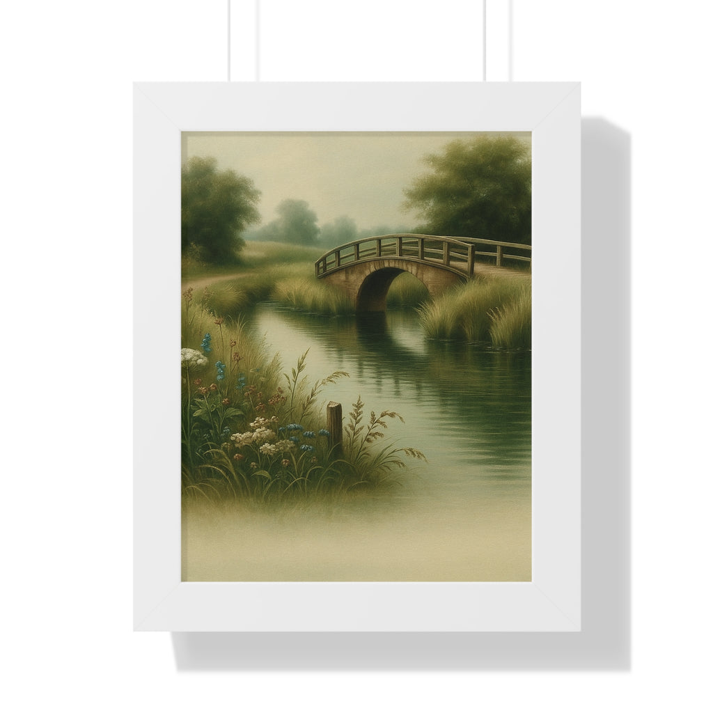 Serene Nature Framed Vertical Poster - Tranquil Landscape Wall Art