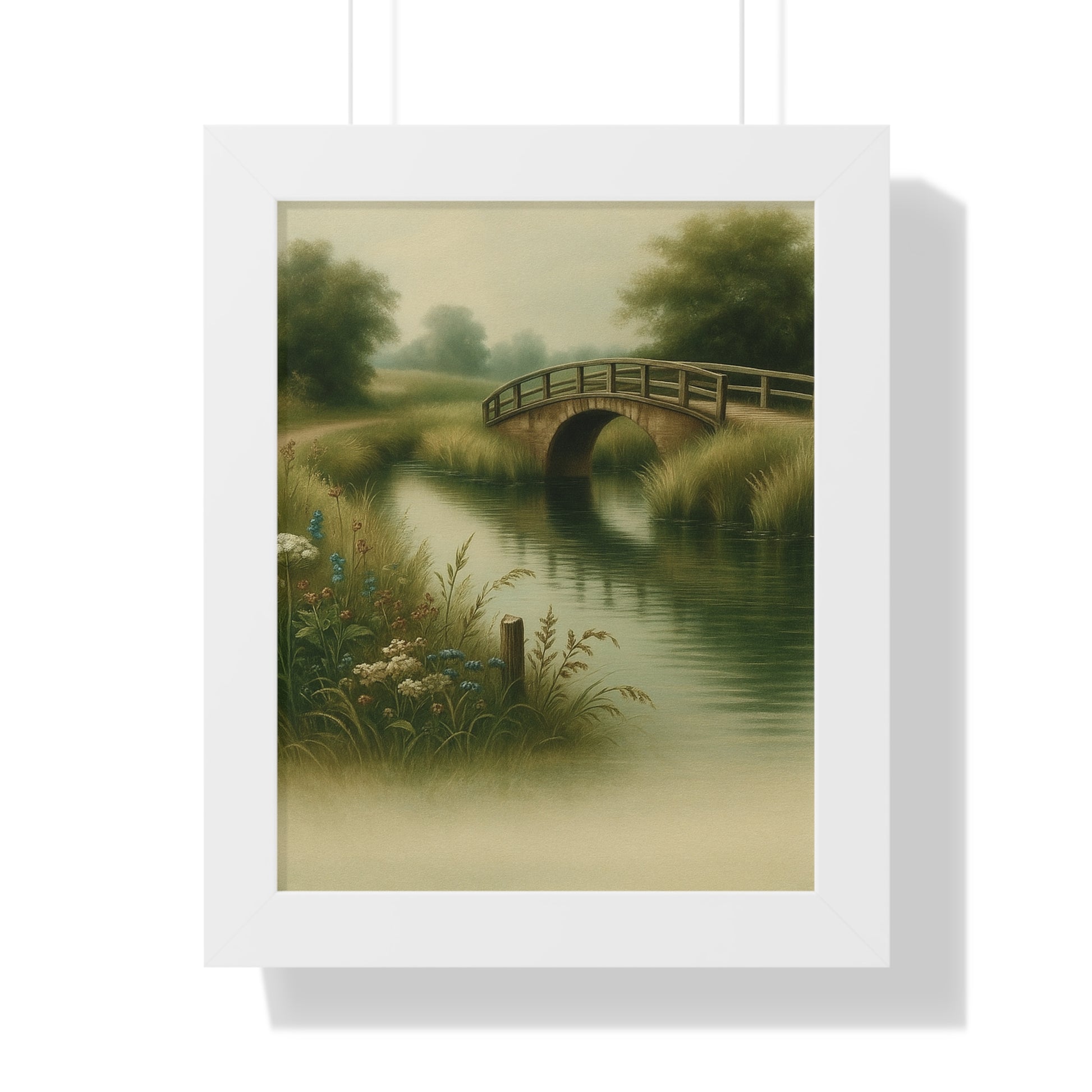 Serene Nature Framed Vertical Poster - Tranquil Landscape Wall Art