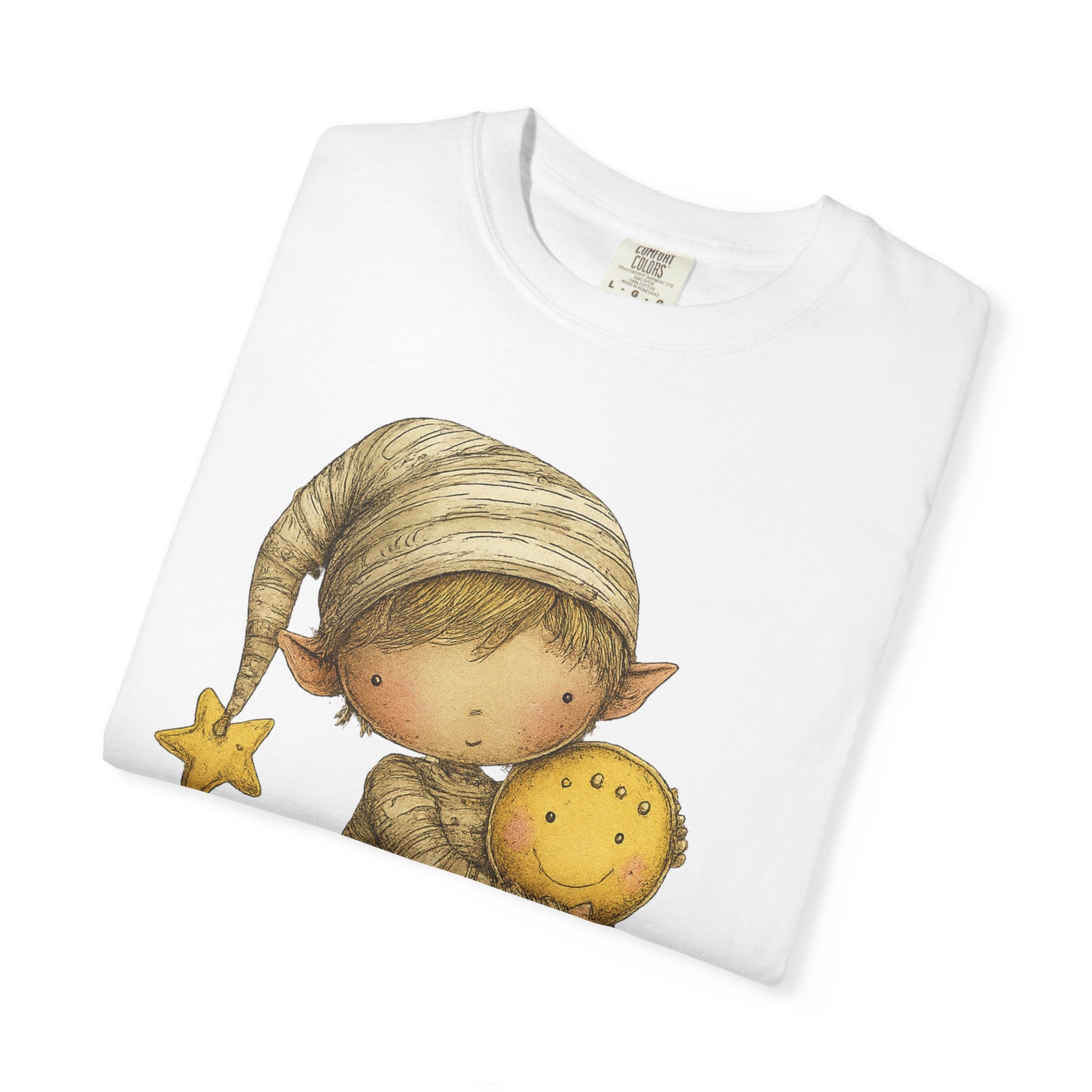 Christmas Elf & Gingerbread Hug T-Shirt – Whimsical Holiday Shirt – Cute Christmas Elf Graphic Tee – Cozy Holiday Apparel
