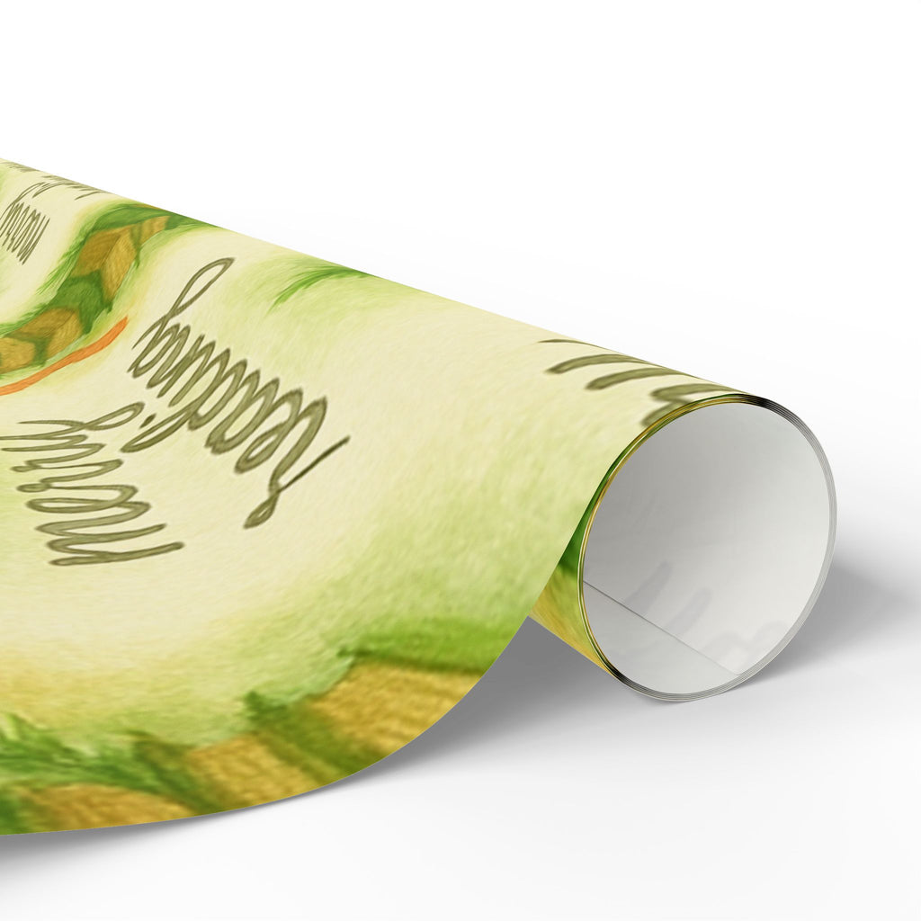 Merry Reading Book-Stack Wrapping Paper — Holiday Gift Wrap for Book Lovers