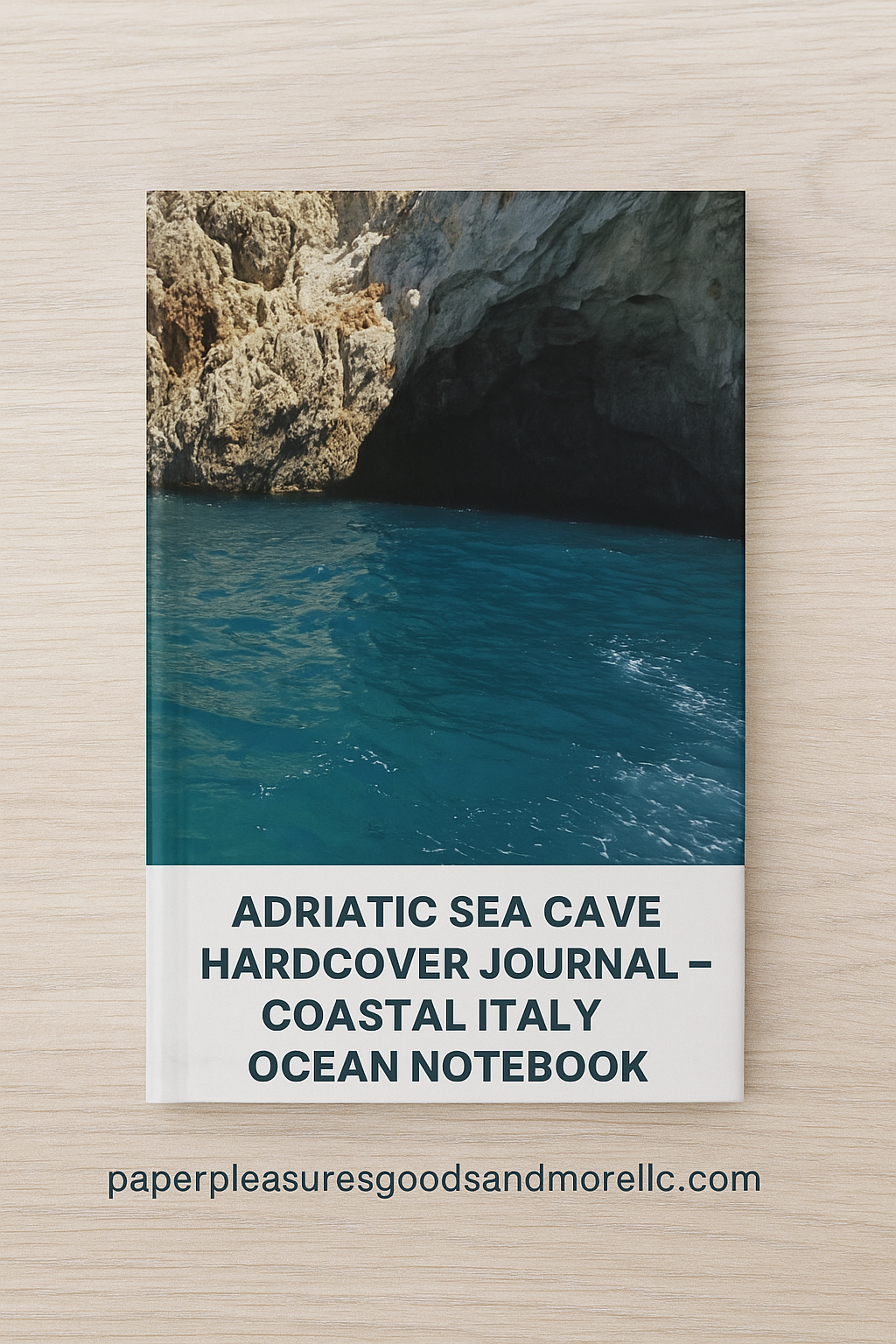 Adriatic Sea Cave Hardcover Journal – Coastal Italy Ocean Notebook