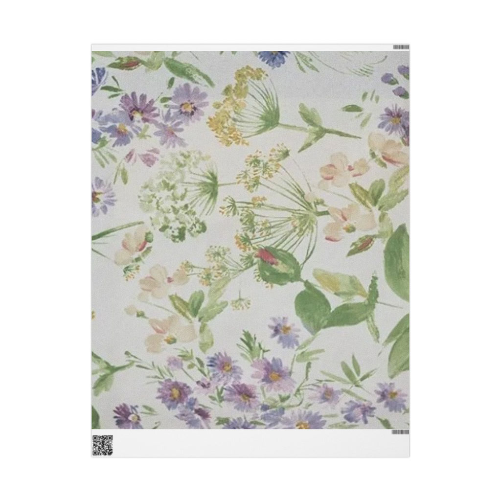 Floral Gift Wrapping Paper - Elegant Spring Design for All Occasions