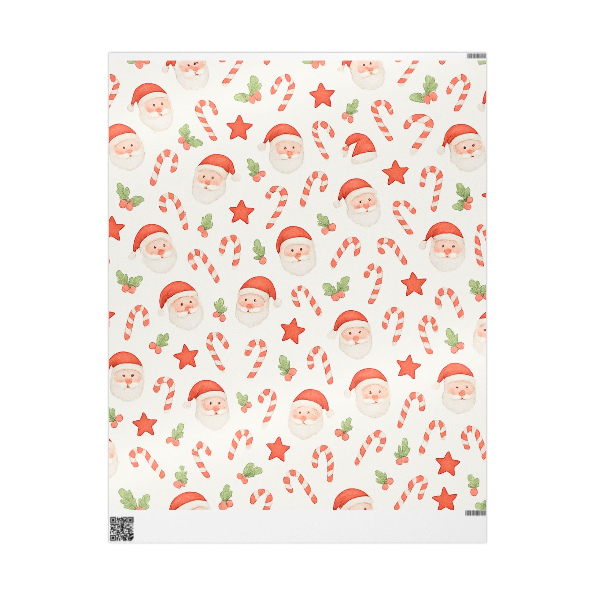 Festive Wrapping Paper - Santa - Holiday Gift Wrap, Christmas Decor, Santa Print, Eco-Friendly, Birthday Wrapping