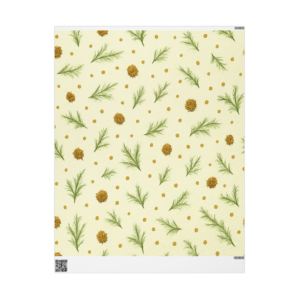 Rustic Fall Sprigs and Pinecones Wrapping Paper - Autumn Leaves Gift Wrap