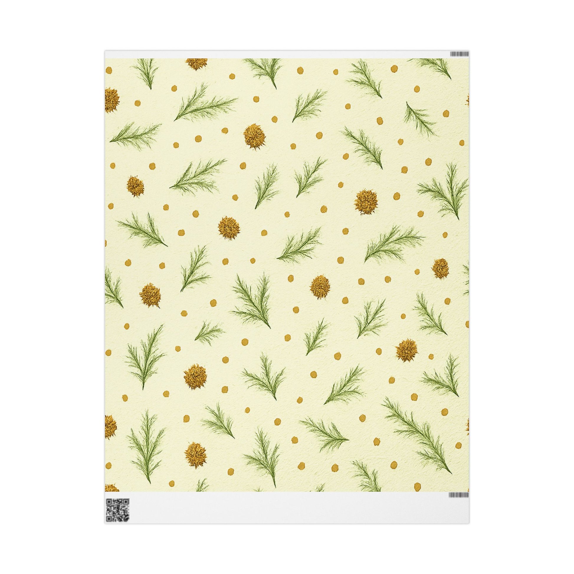 Rustic Fall Sprigs and Pinecones Wrapping Paper - Autumn Leaves Gift Wrap