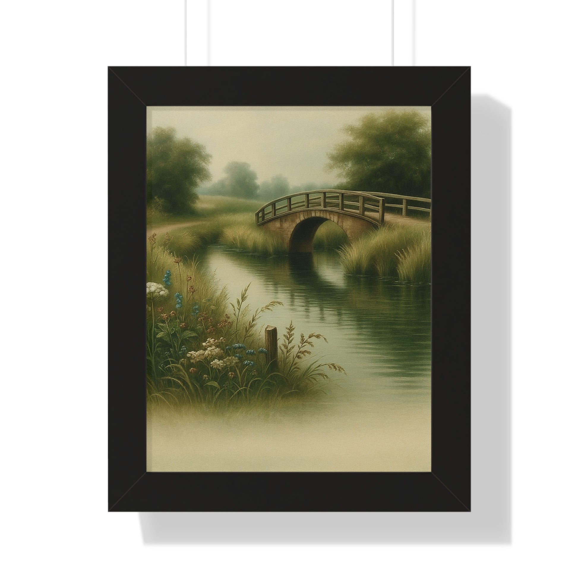 Serene Nature Framed Vertical Poster - Tranquil Landscape Wall Art