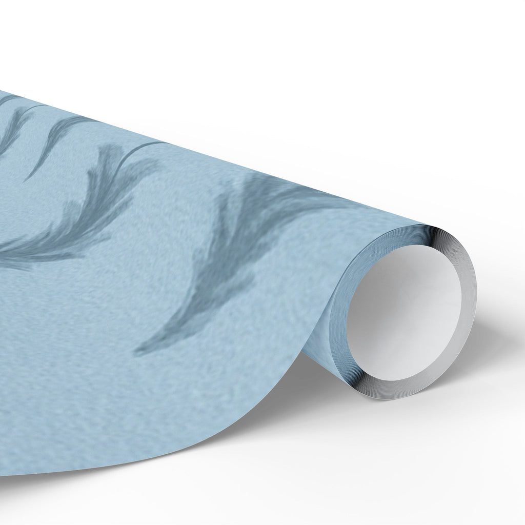 Winter’s Hush Tree Pattern Wrapping Paper – Elegant Woodland Holiday Gift Wrap - Beautiful Blue Wrapping Paper Roll, Holiday Gift Wrap