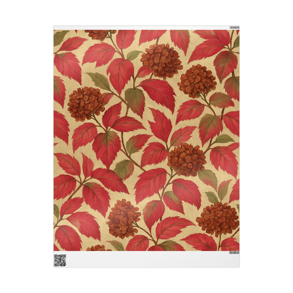 Red Marigold Vintage Wrapping Paper