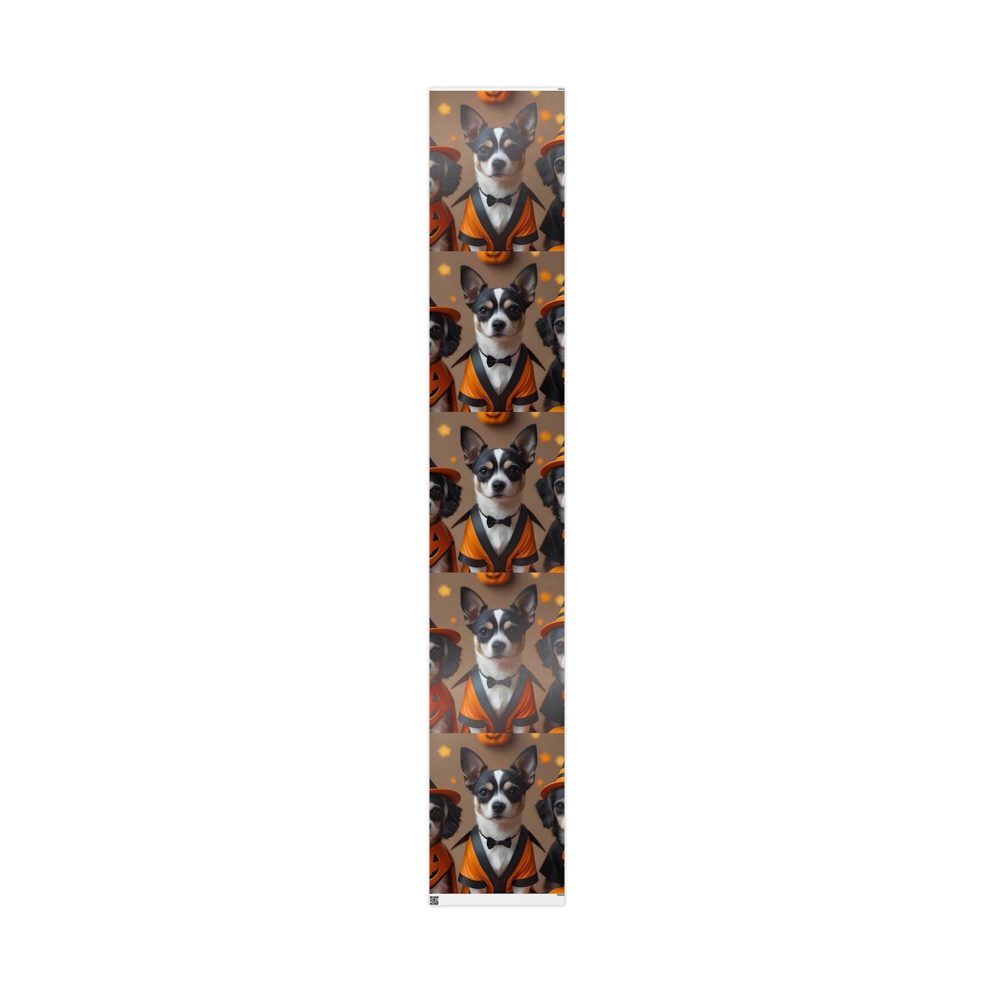 Chihuahua Gift Wrap in Festive Costumes - Halloween Dog Wrapping Paper