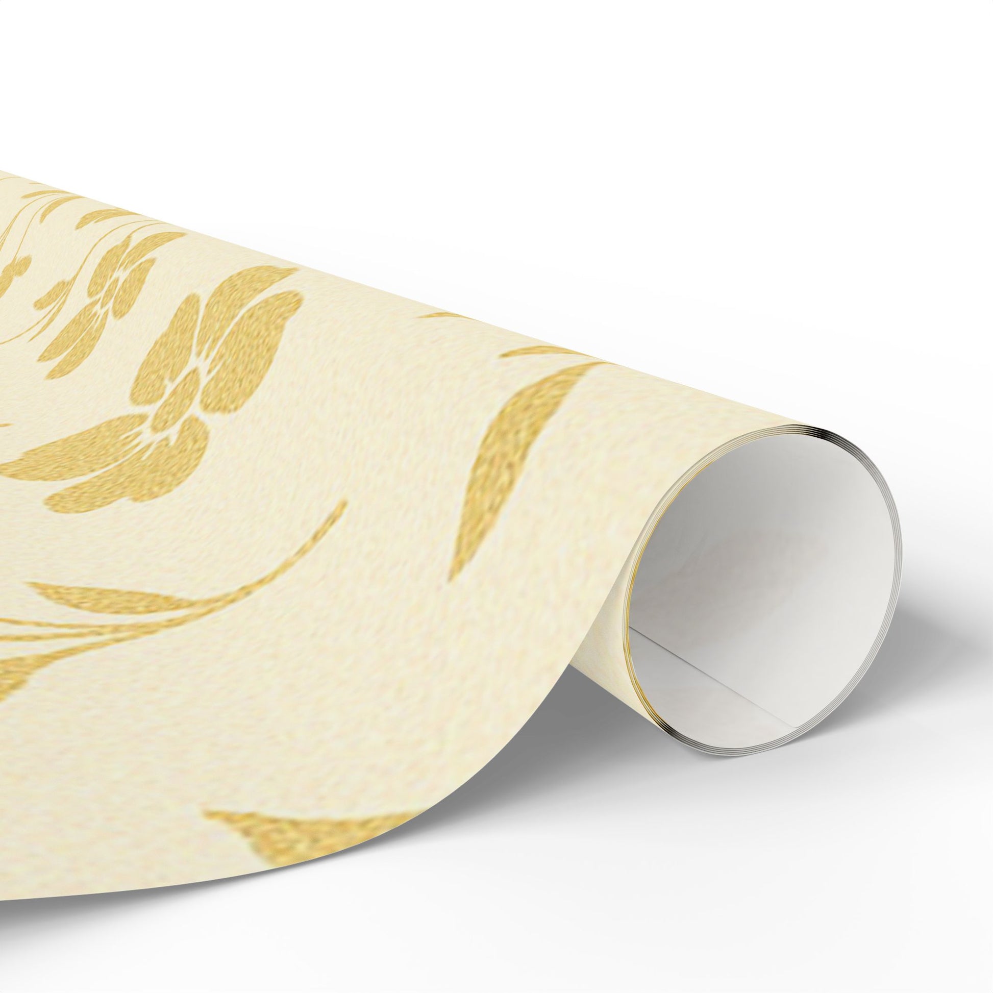 Golden Marigold Wrapping Paper – Elegant Floral Gift Wrap
