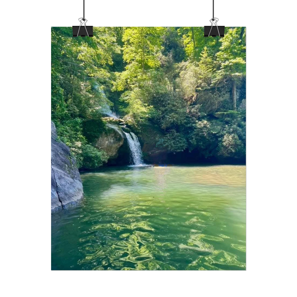 Serene Nature Rolled Poster - Tranquil Waterfall Decor