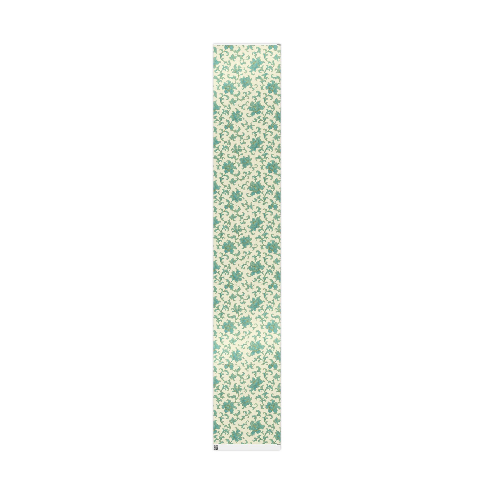 Elegant Teal Vintage Floral Wrapping Paper – Classic Cream Background Gift Wrap
