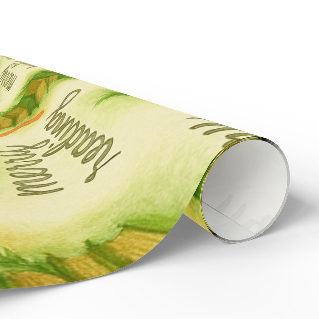 Merry Reading Book-Stack Wrapping Paper — Holiday Gift Wrap for Book Lovers