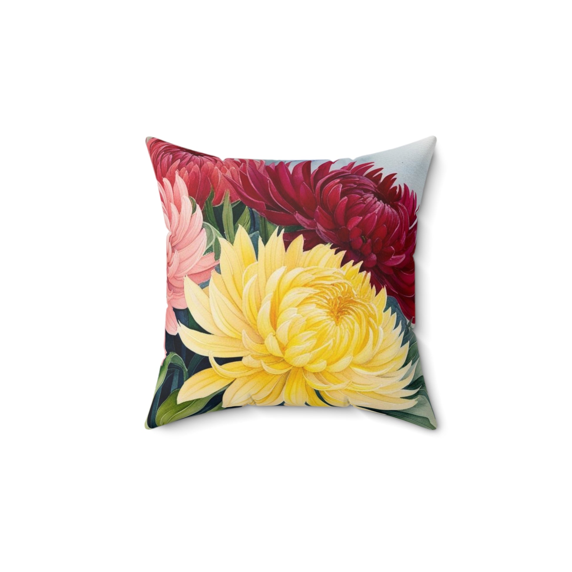 colorful Cornflower Spun Polyester Square Pillow