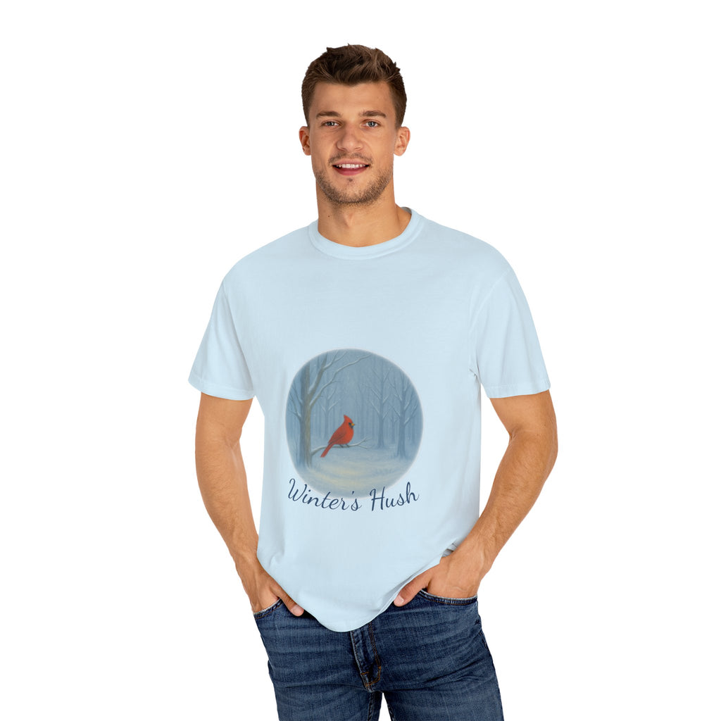 Winter’s Hush Cardinal T-Shirt – Peaceful Winter Scene - The Winter's Hush Collection