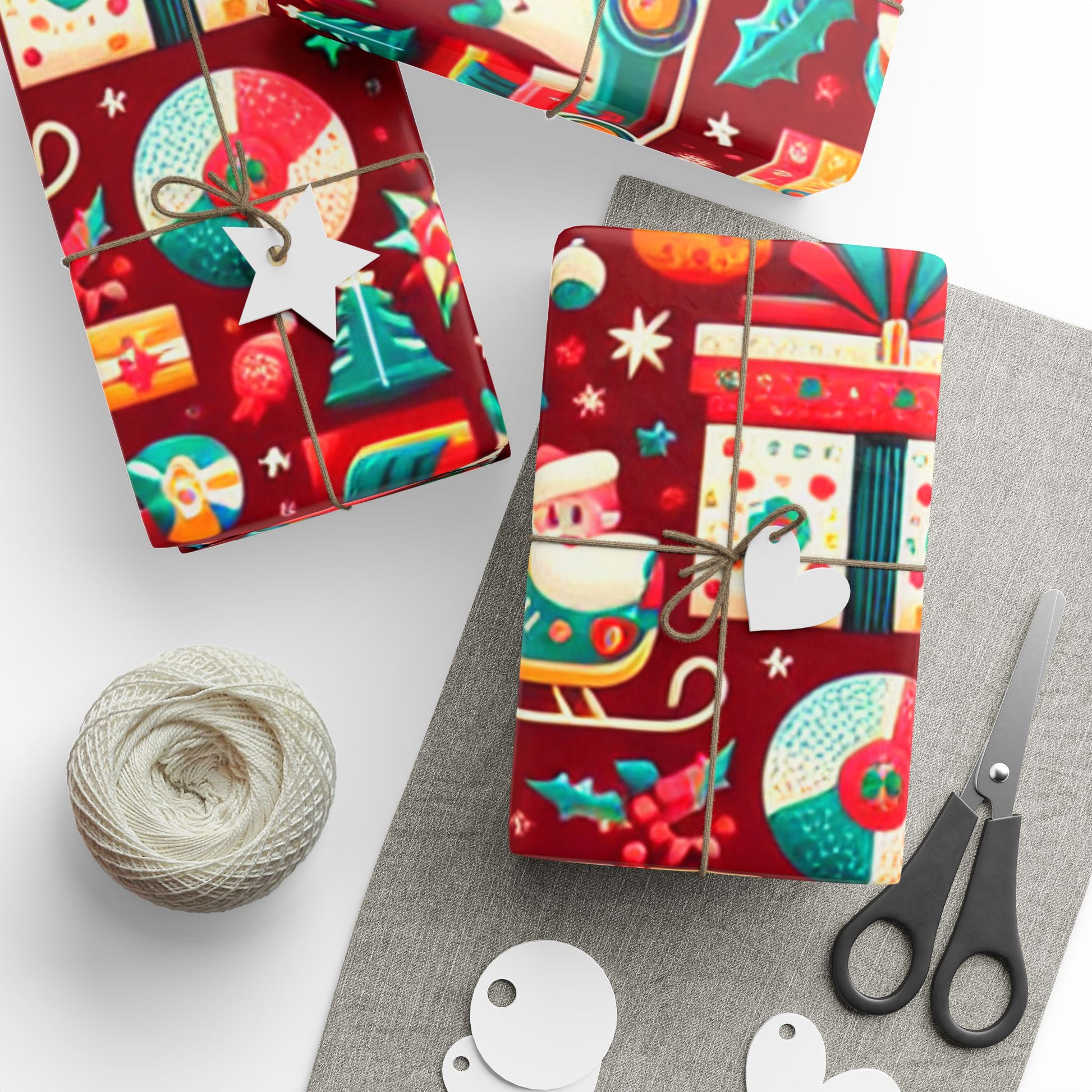 Festive Wrapping Paper, Holiday Gift Wrap, Colorful Christmas Wrapping, Birthday Present Wrap, Decorative Gift Wrapping Paper