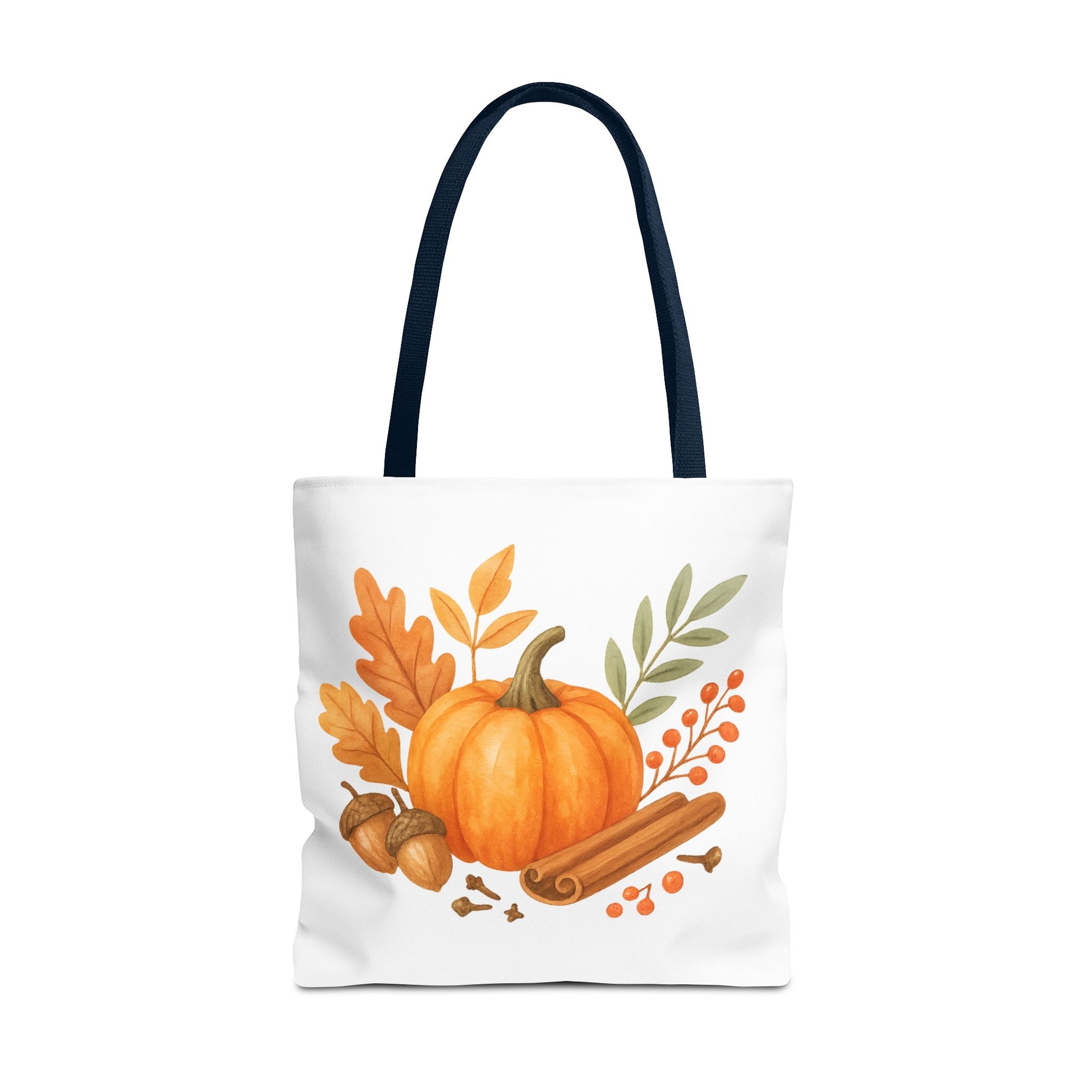 Pumpkin & Autumn Leaves Tote Bag – Fall Market Farmhouse Style Carryall