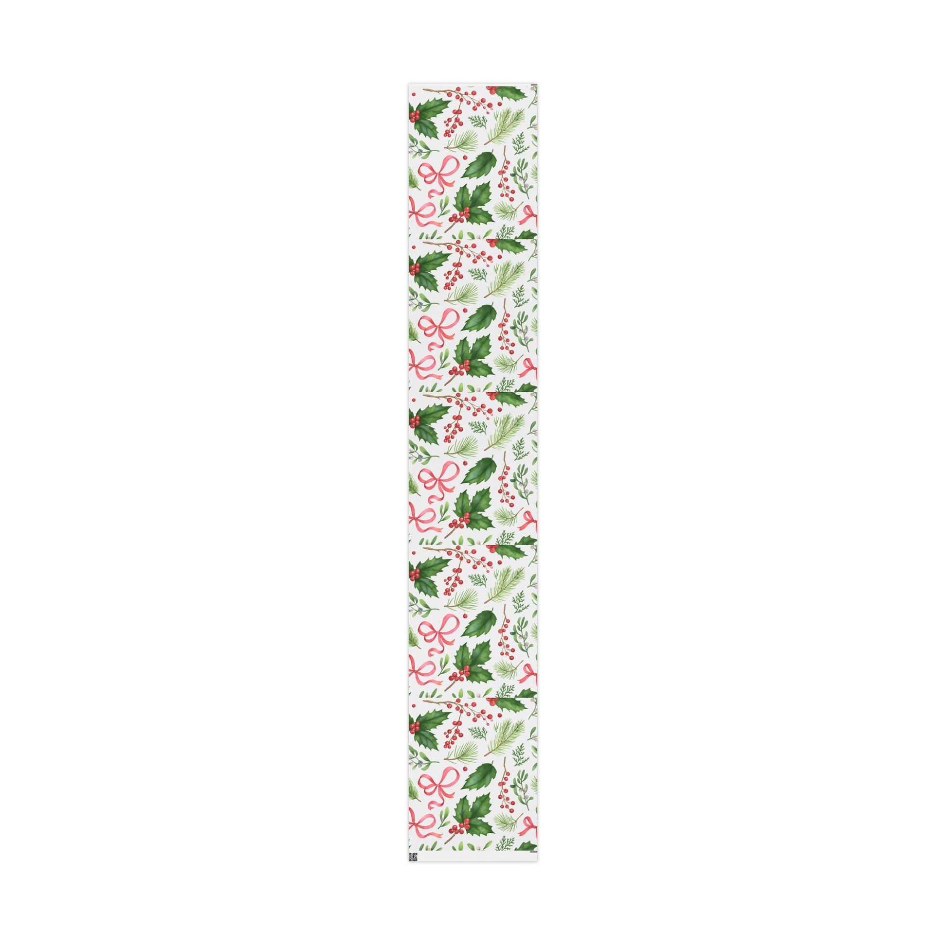 Whispers of Winter Watercolor Holly & Pine Wrapping Paper – Elegant Botanical Christmas Gift Wrap - Ana
