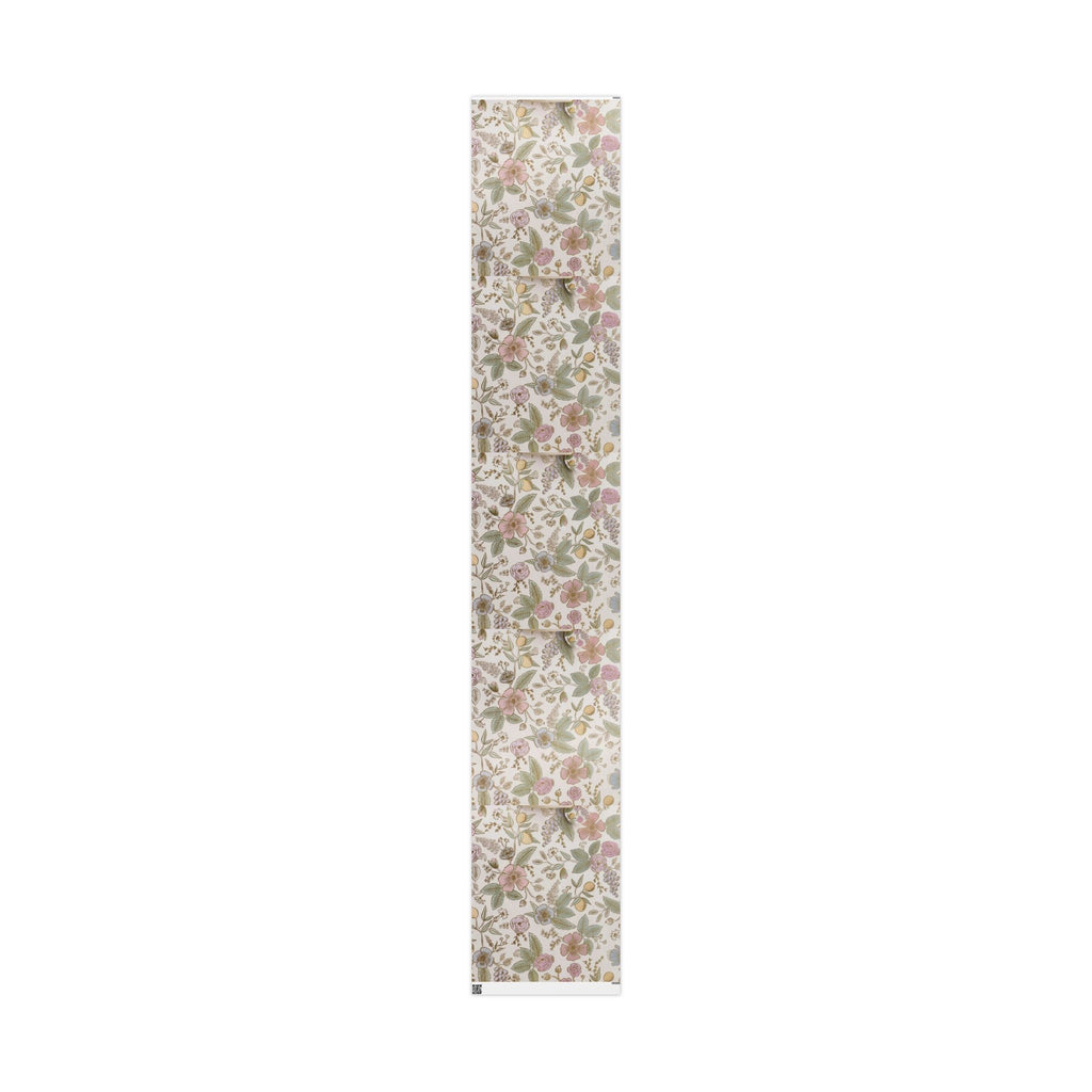 Vintage Floral Wrapping Paper – Soft Pastel Garden Blooms on Cream Background