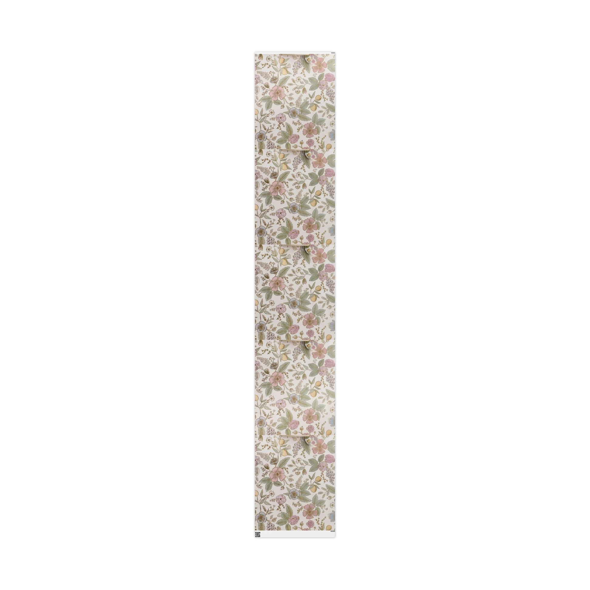 Vintage Floral Wrapping Paper – Soft Pastel Garden Blooms on Cream Background