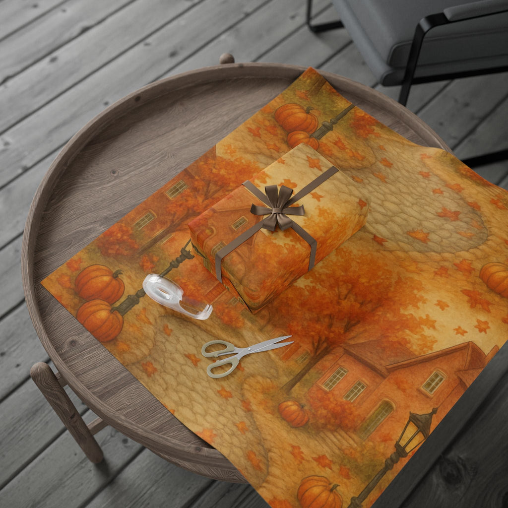 Vintage Fall Street Lights, Wrapping Papers