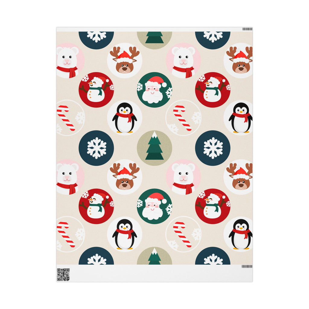 Santa and Friends Christmas Wrapping Paper – Cute Holiday Gift Wrap for Kids - As Designer