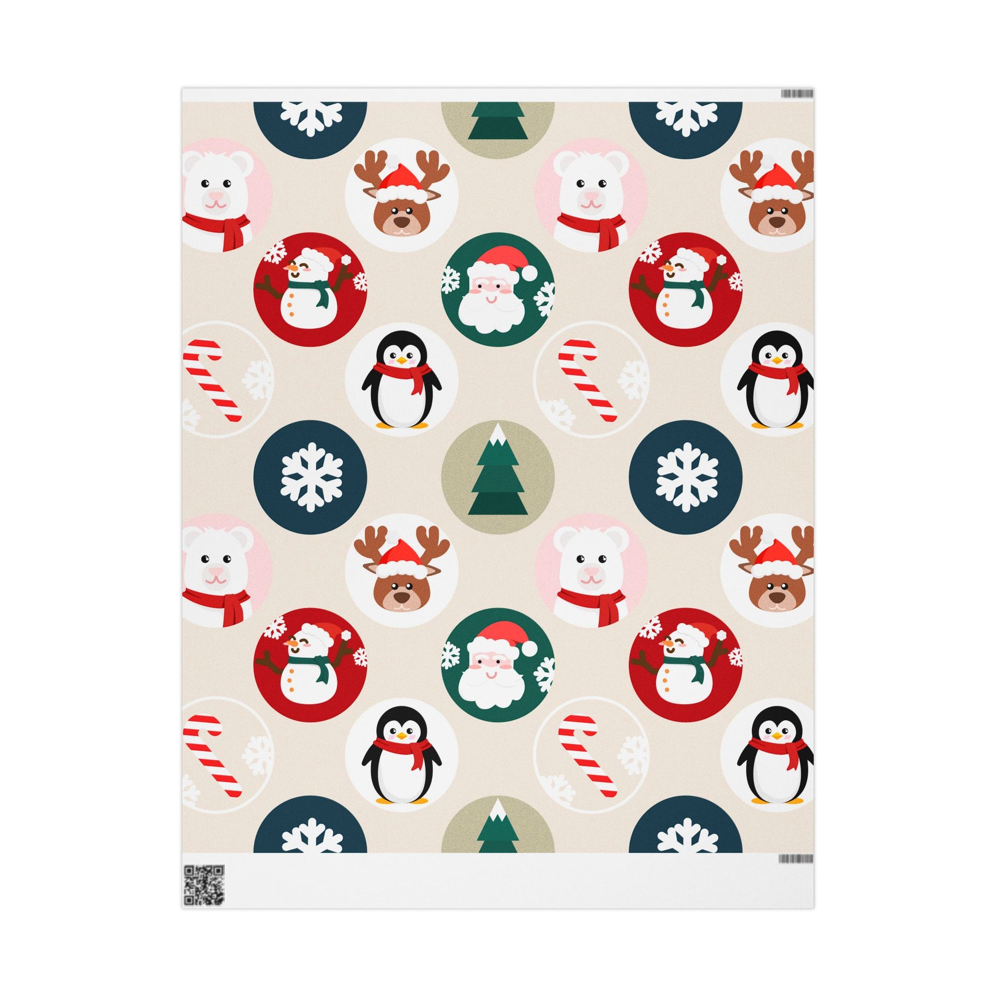 Santa and Friends Christmas Wrapping Paper – Cute Holiday Gift Wrap for Kids - As Designer