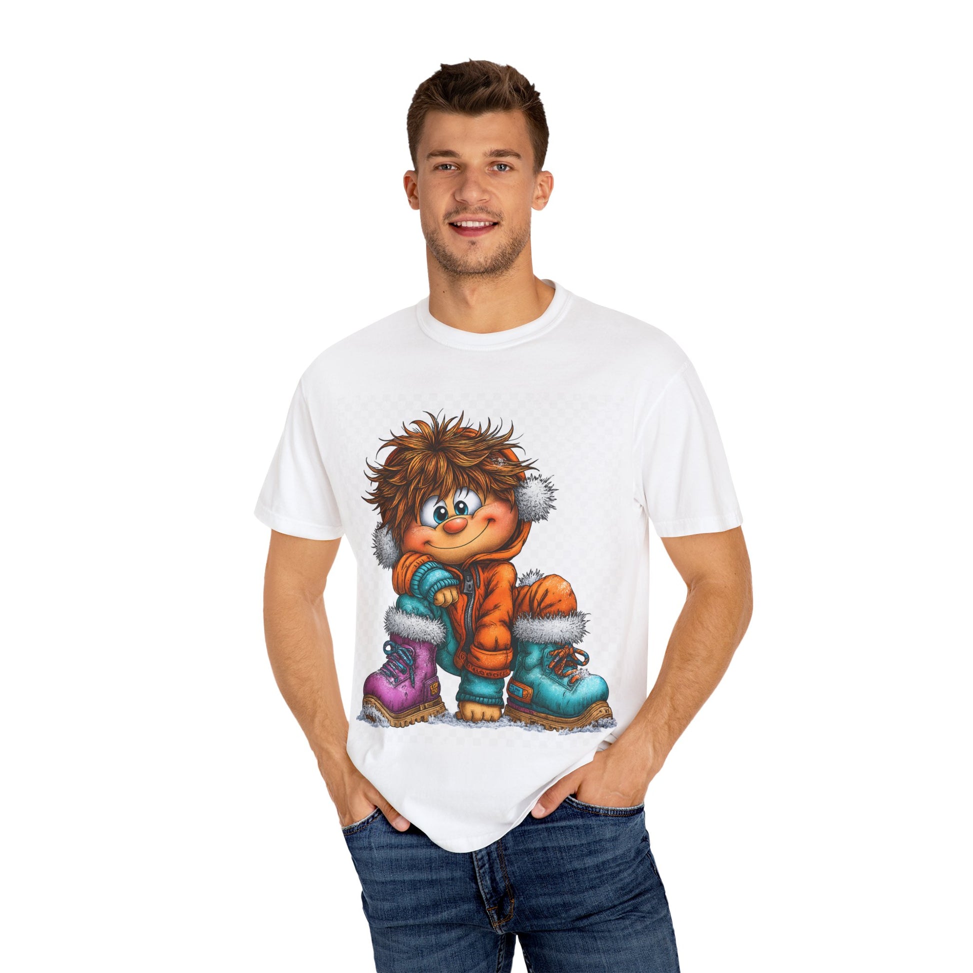 Winter Snow Boots Kid T-Shirt – Colorful Snow Day Graphic Tee – Cute Winter Child Illustration – Fun Cold-Weather Apparel