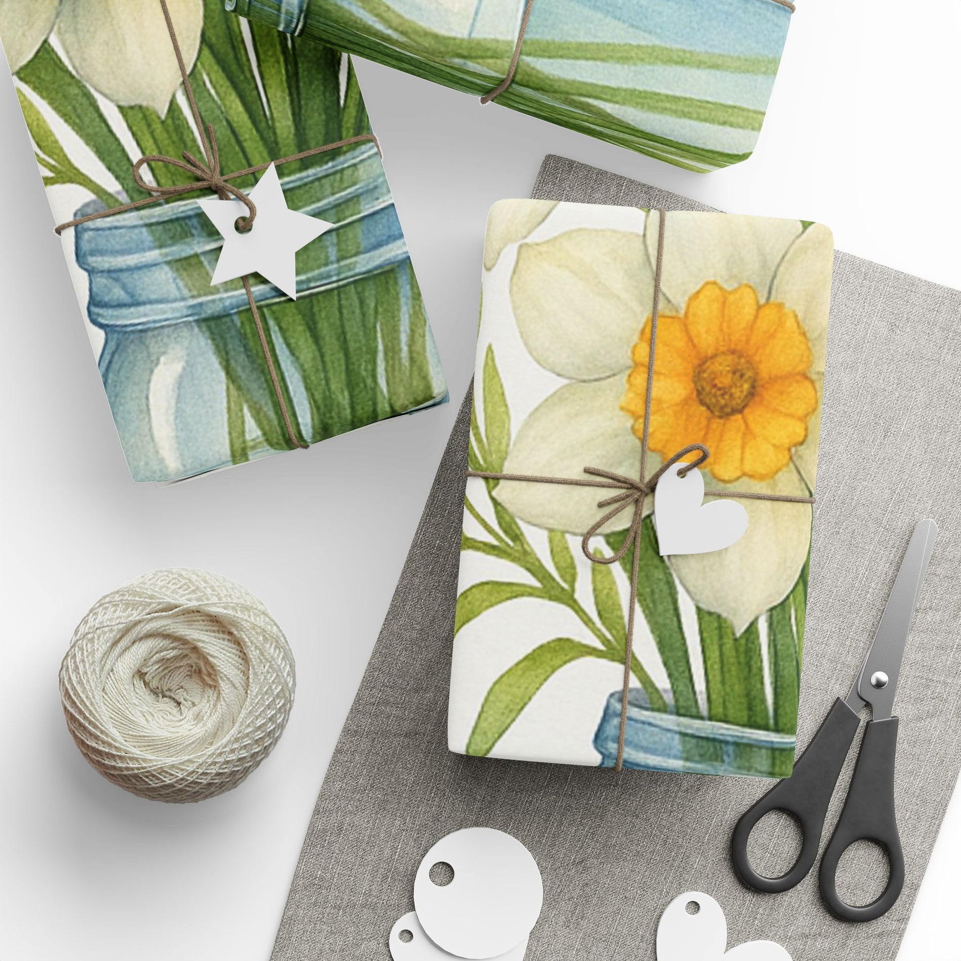 Floral Gift Wrapping Paper - Spring Bouquet Designs for Celebrations
