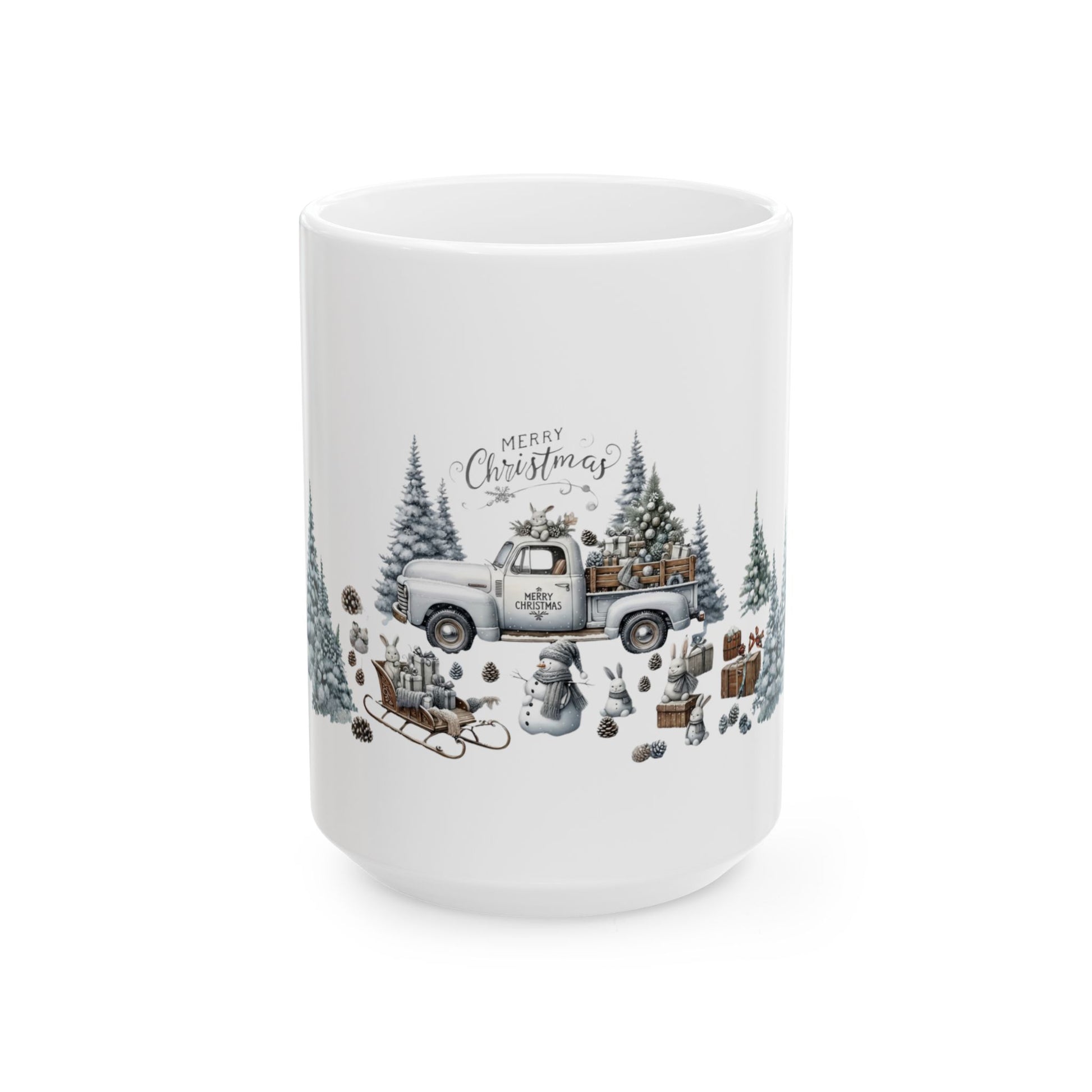 Whispers of Winter – Merry Christmas Truck Mug | Festive Vintage Holiday Drinkware by Paper Pleasures
