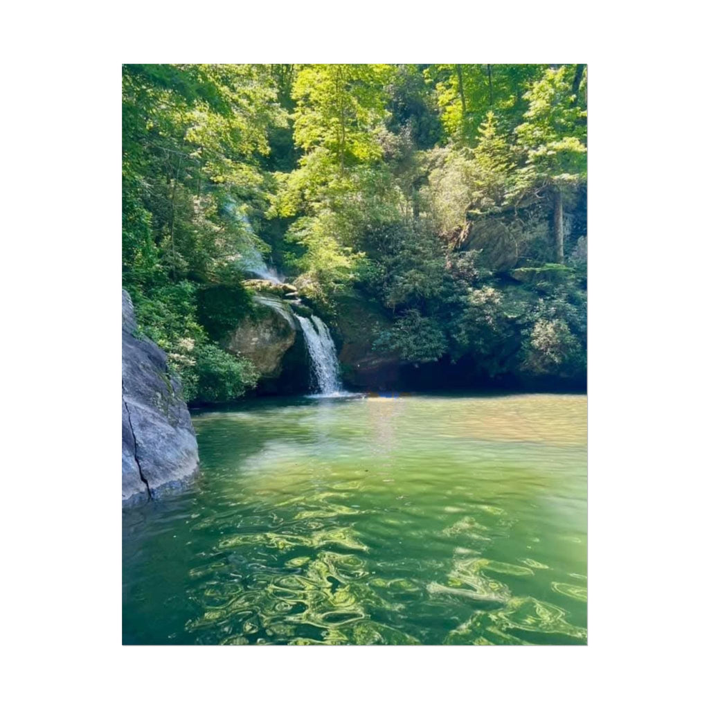 Serene Nature Rolled Poster - Tranquil Waterfall Decor
