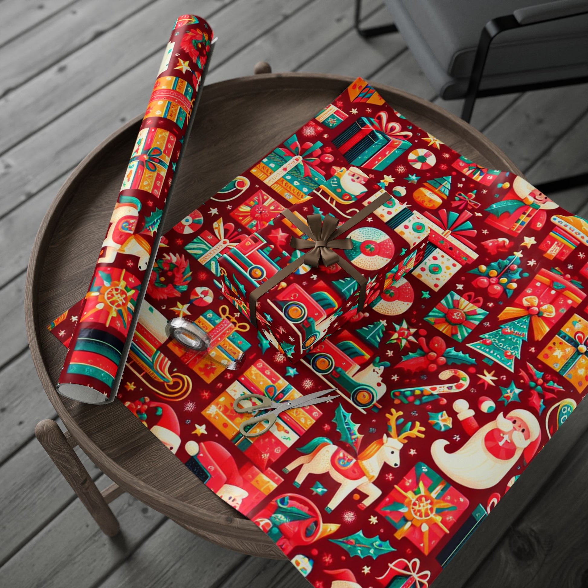 Festive Wrapping Paper, Holiday Gift Wrap, Colorful Christmas Wrapping, Birthday Present Wrap, Decorative Gift Wrapping Paper