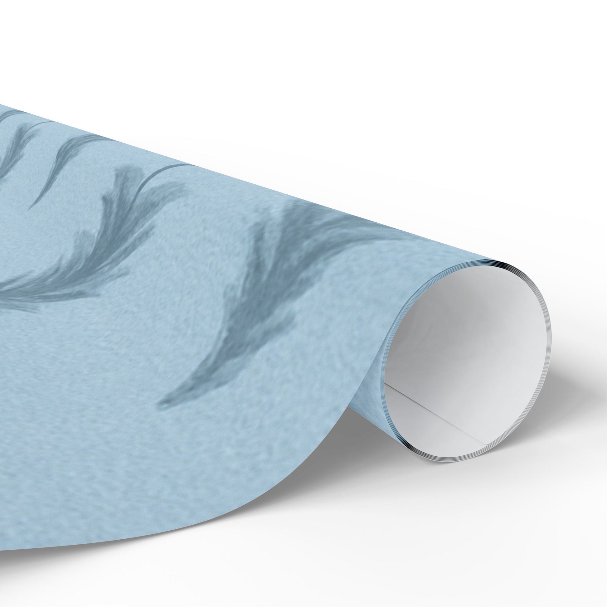 Winter’s Hush Tree Pattern Wrapping Paper – Elegant Woodland Holiday Gift Wrap - Beautiful Blue Wrapping Paper Roll, Holiday Gift Wrap