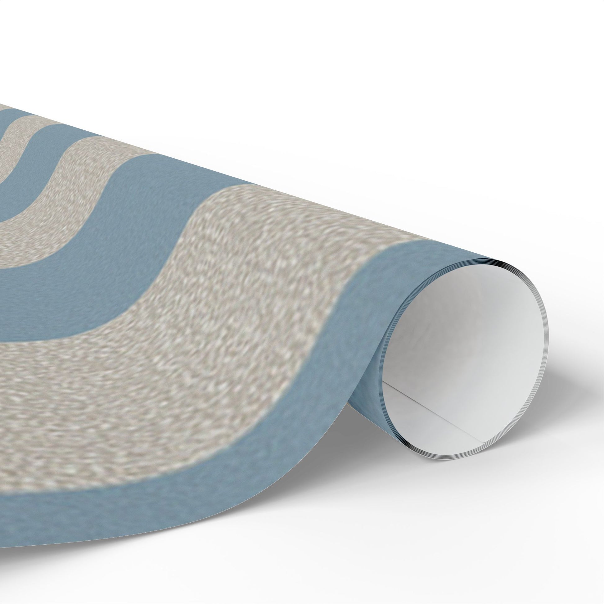 Blue and Beige Striped Wrapping Paper for Elegant Gift Presentation