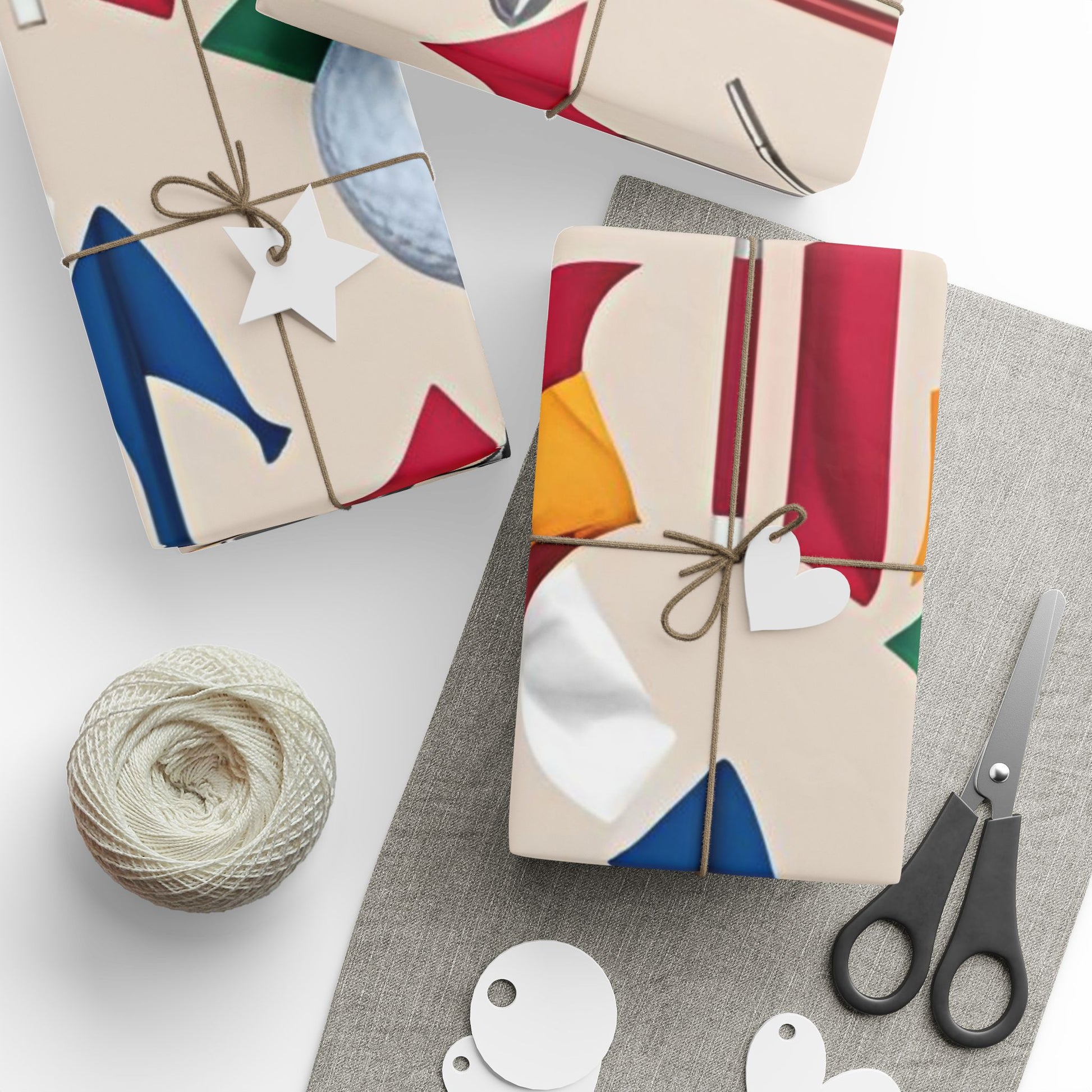 Golf-Themed Wrapping Papers for Sports Enthusiasts - Perfect for Gifts and Celebrations