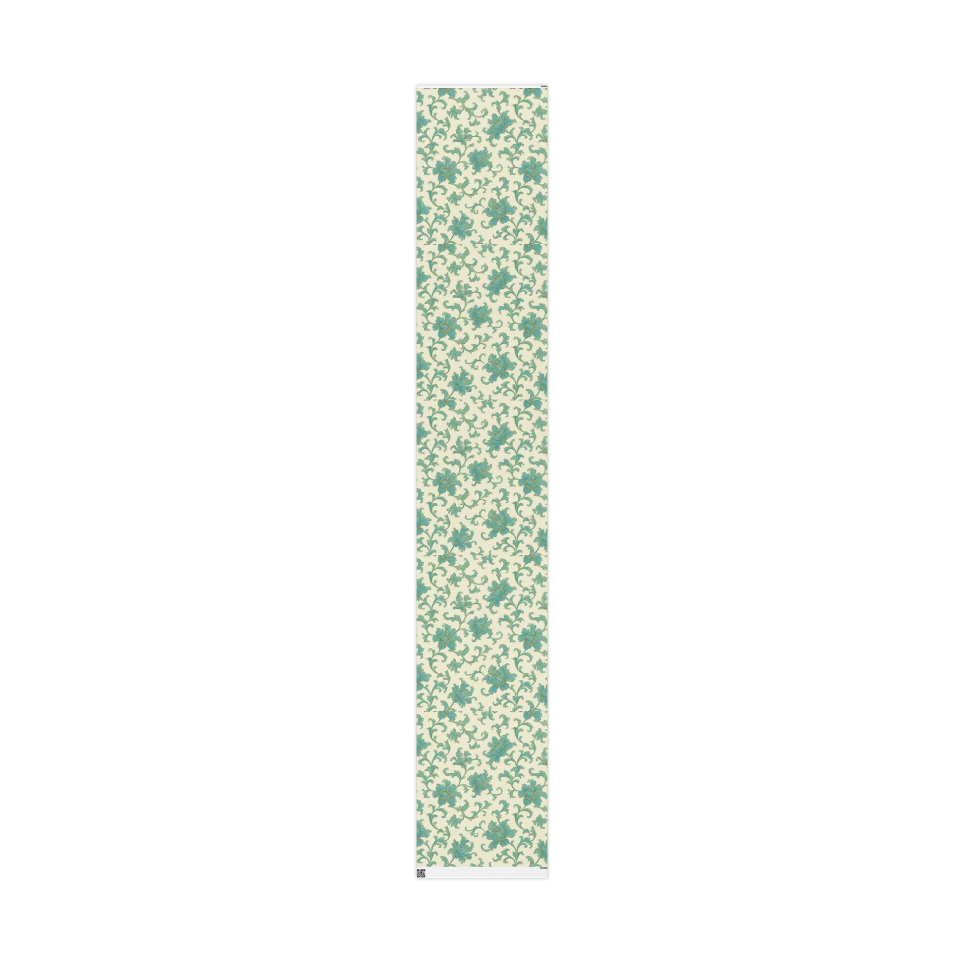 Elegant Teal Vintage Floral Wrapping Paper – Classic Cream Background Gift Wrap