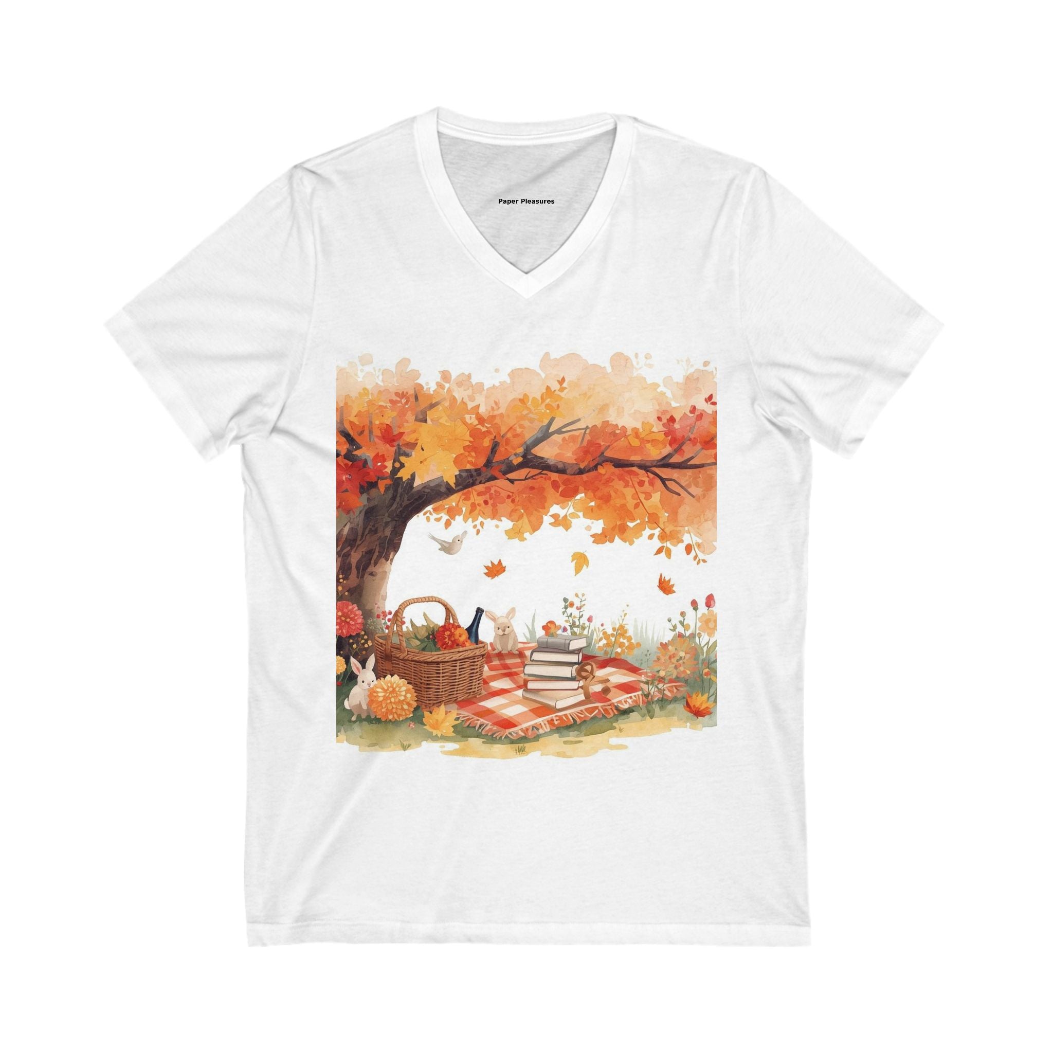 ONE Autumn Picnic Under the Maple Tree – Cozy Fall Scene T-Shirt