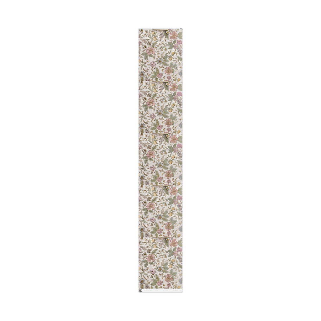 Vintage Floral Wrapping Paper – Soft Pastel Garden Blooms on Cream Background