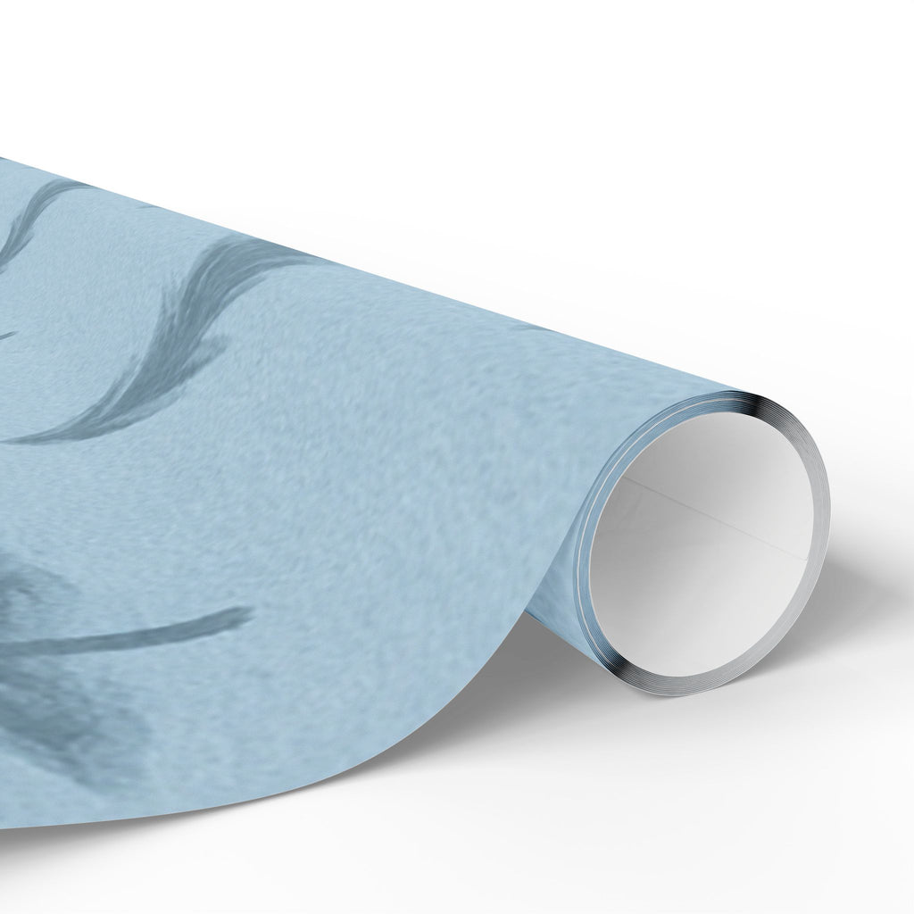 Winter’s Hush Tree Pattern Wrapping Paper – Elegant Woodland Holiday Gift Wrap - Beautiful Blue Wrapping Paper Roll, Holiday Gift Wrap