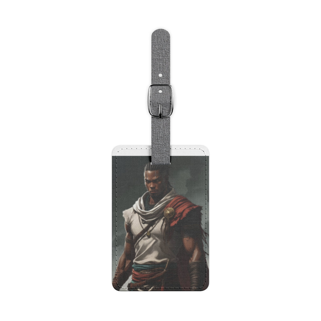 Fantasy Warrior image on Saffiano Polyester Luggage Tag, Rectangle