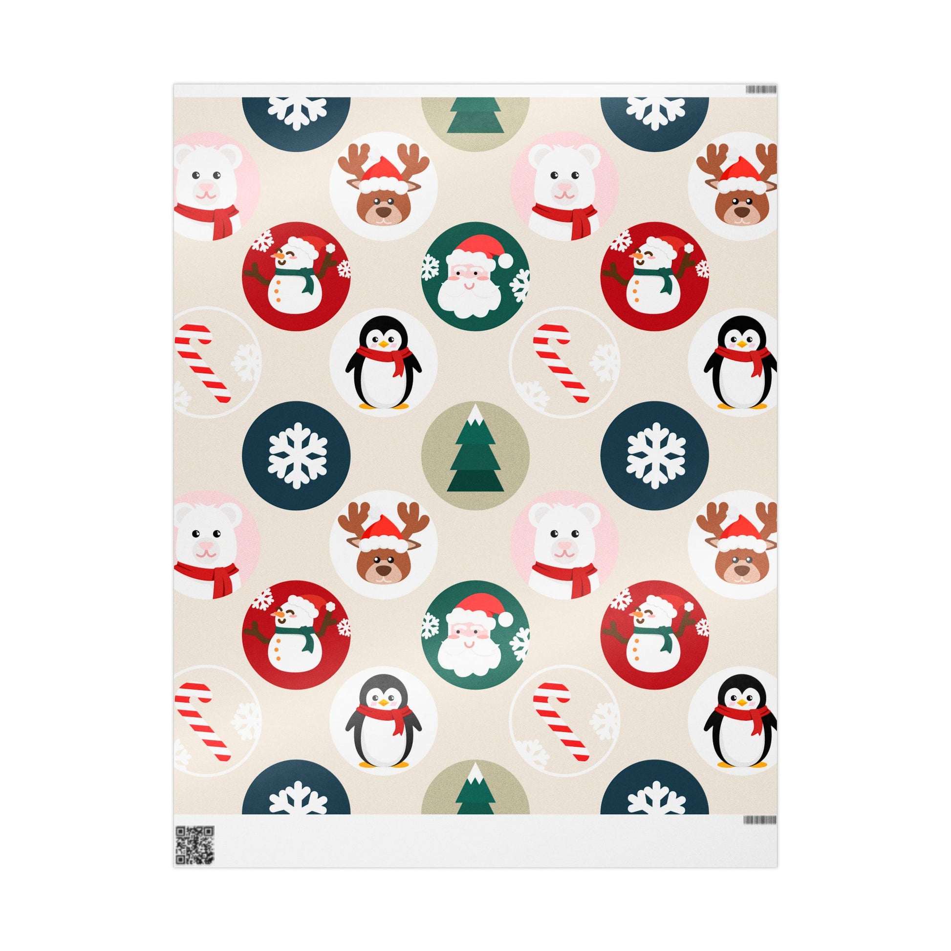 Santa and Friends Christmas Wrapping Paper – Cute Holiday Gift Wrap for Kids - As Designer
