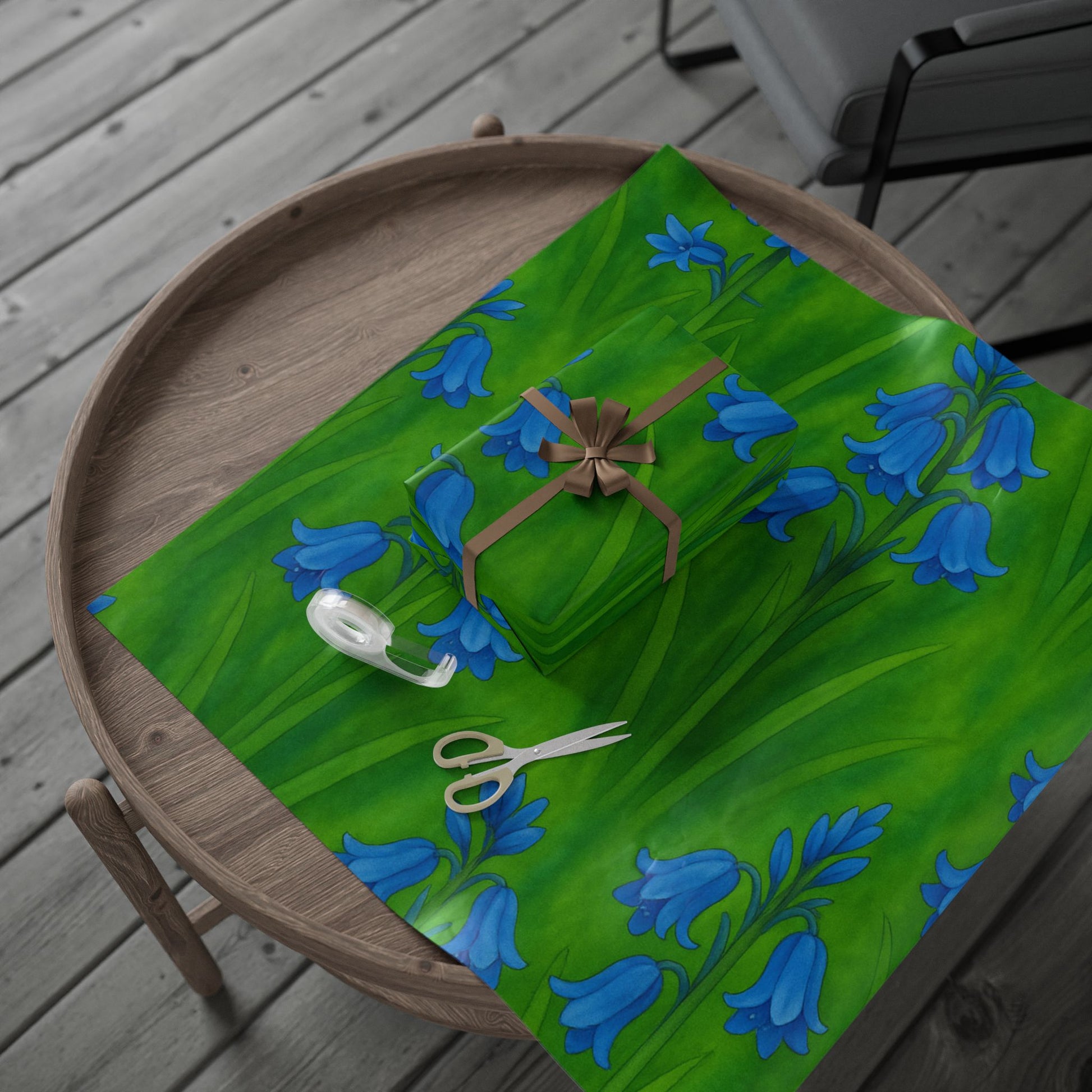 Floral Bluebells Wrapping Paper - Vibrant Gift Wrap for All Occasions
