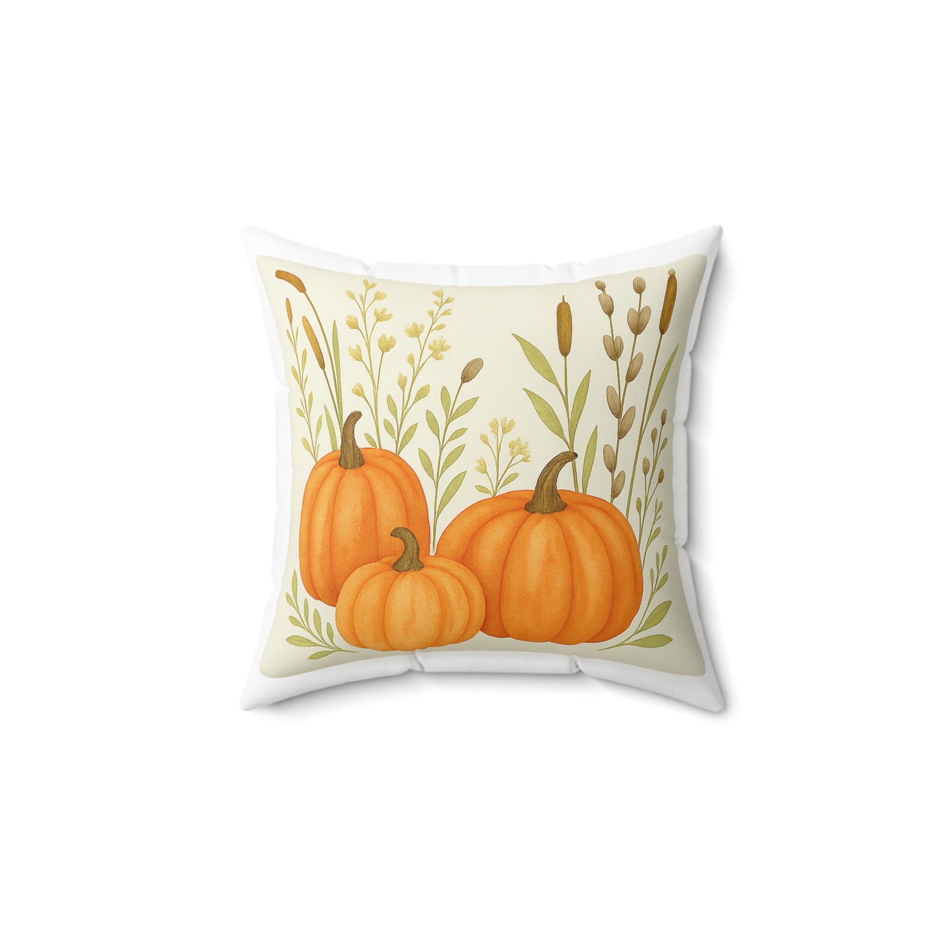 Autumn Orange Pumpkin Pillow – Fall Decor Cushion for Cozy Harvest & Thanksgiving Home Accents