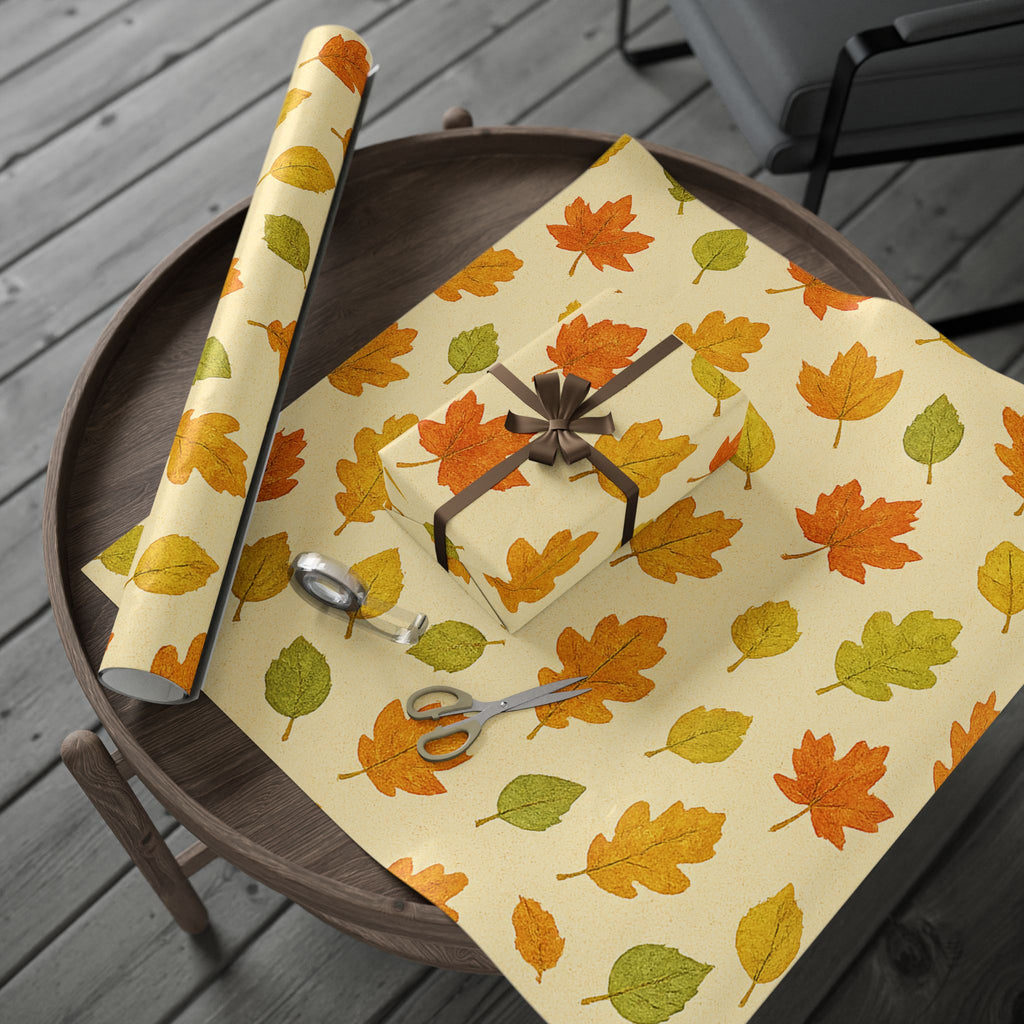 Autumn Leaf Wrapping Paper - Festive Gift Wrap for Fall Celebrations, Unique Birthday, Thanksgiving, Holiday Decor, Seasonal Crafts