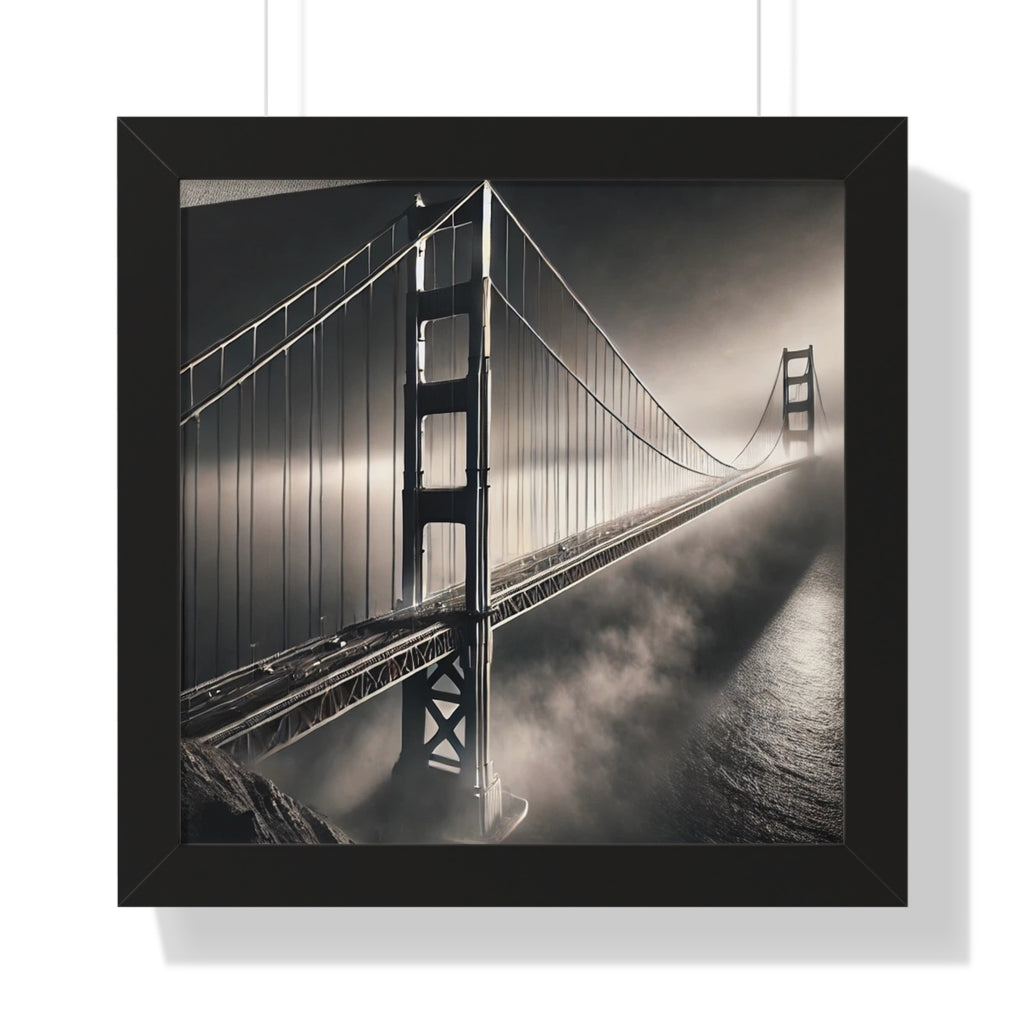 Golden Gate Bridge Black & White Wall Art – VERTICAL - Foggy San Francisco Photo  (1 of 3)