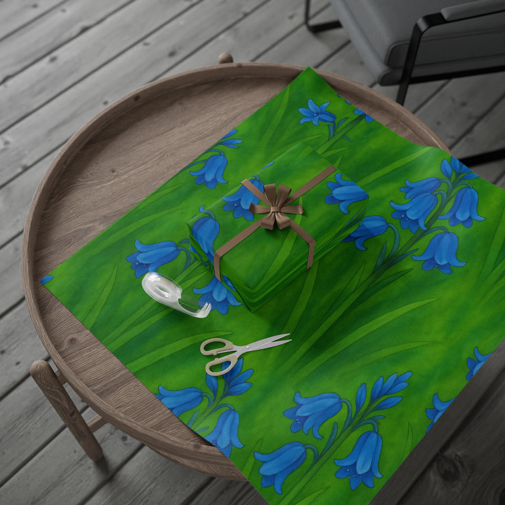 Floral Bluebells Wrapping Paper - Vibrant Gift Wrap for All Occasions