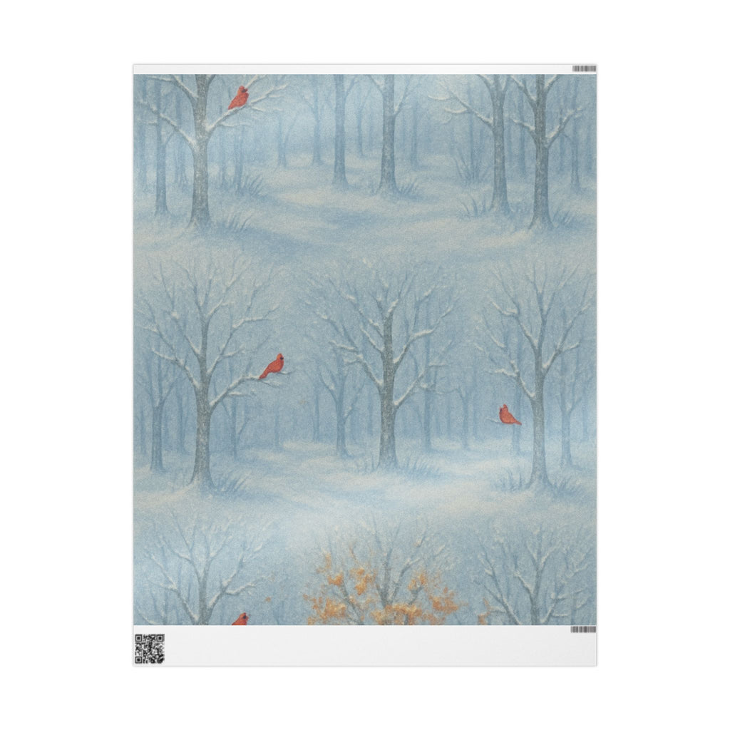 Snowy Forest Wrapping Paper - Winter Holiday Gift Wrap