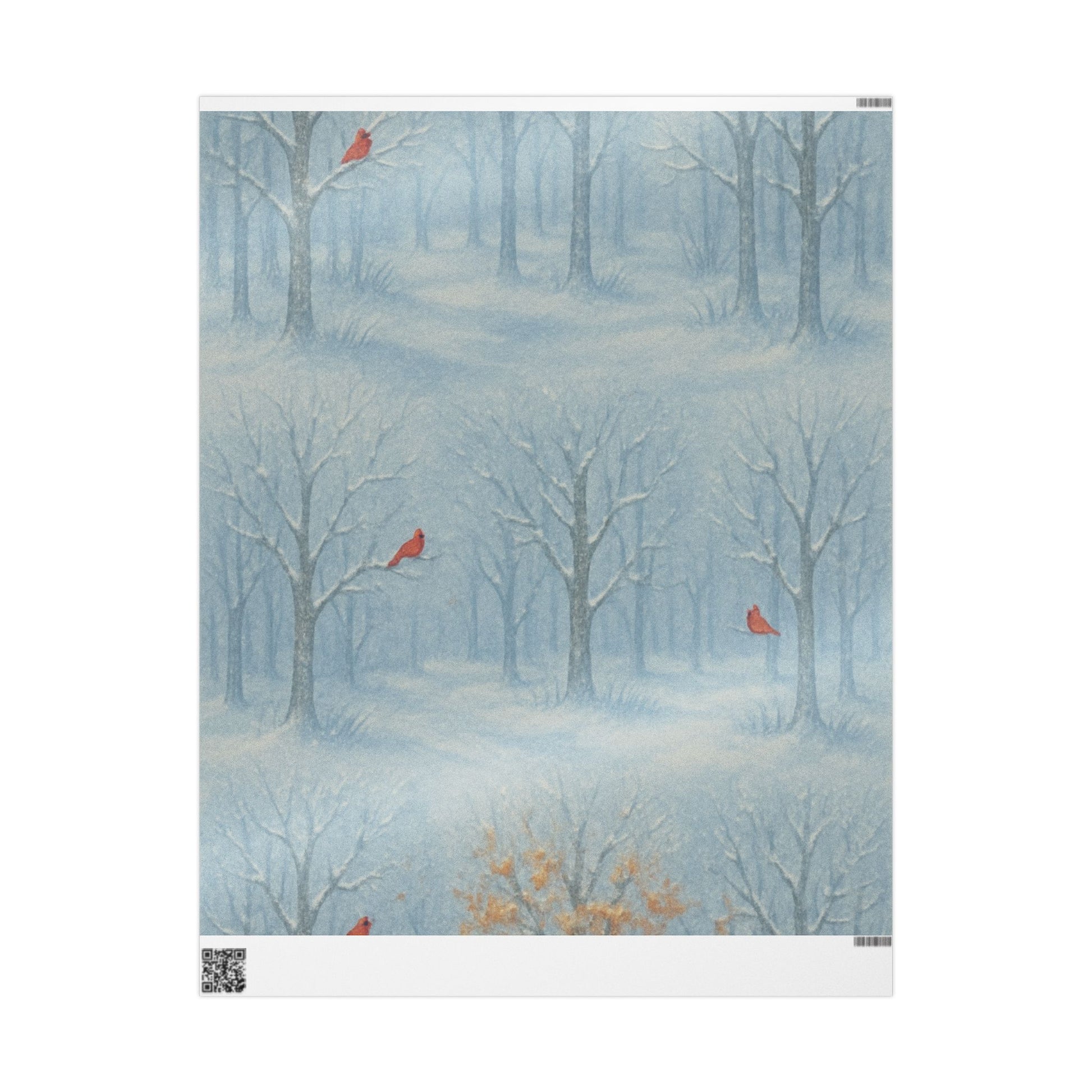 Snowy Forest Wrapping Paper - Winter Holiday Gift Wrap