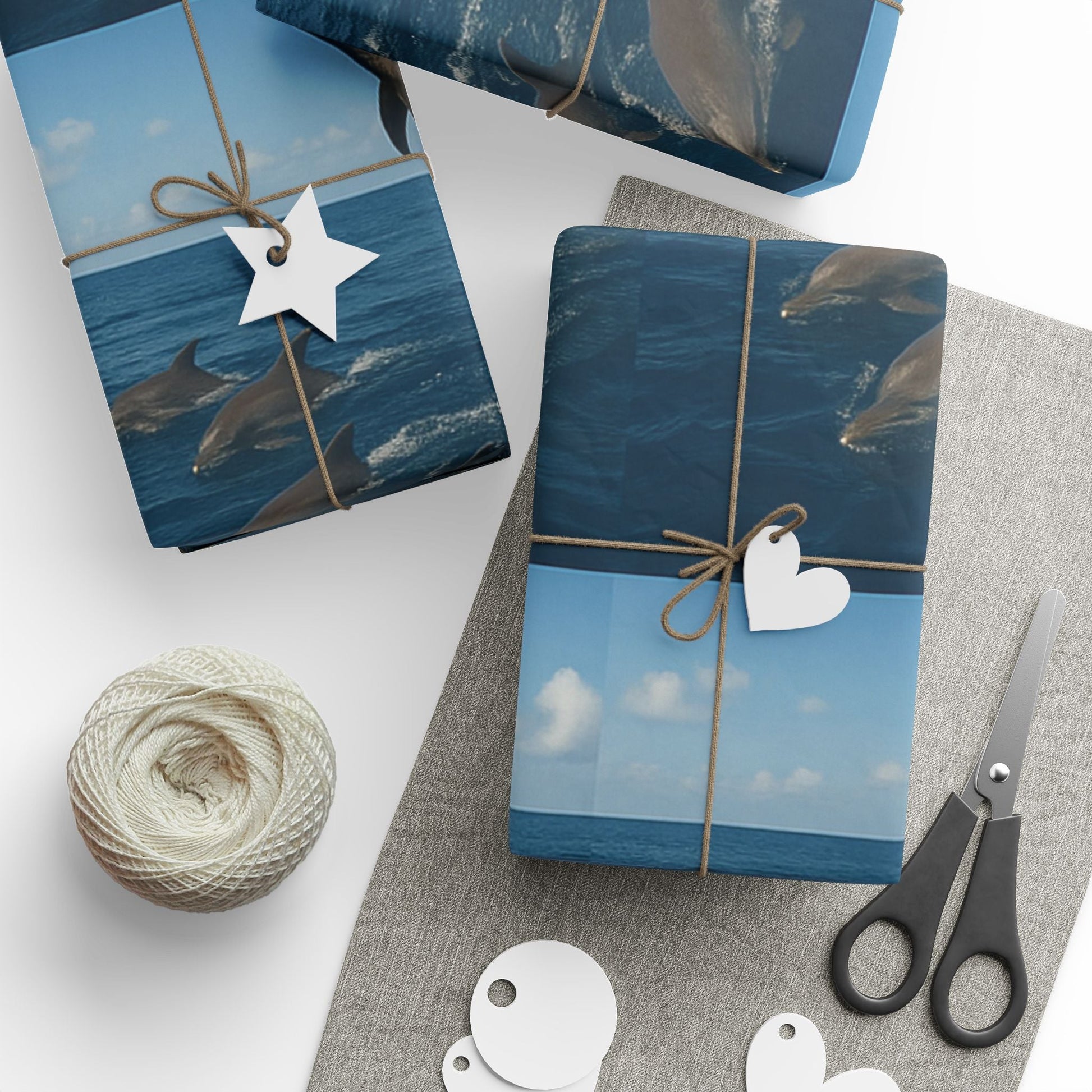 Dolphin Splash Wrapping Paper